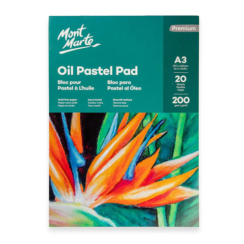 MM Oil Pastel Pad 200gsm A3 20 Sheets - LUMINO