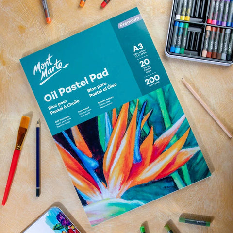 MM Oil Pastel Pad 200gsm A3 20 Sheets - LUMINO