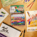 MM Watercolour Half Pan Set 73pc in Tin - აკვარელის საღებავი - LUMINO