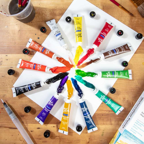 MM Watercolour Paint Set 12pc x 12ml - აკვარელის საღებავი - LUMINO