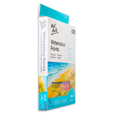 MM Watercolour Paint Set 18pc x 12ml - აკვარელის საღებავი - LUMINO