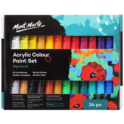 Acrylic paints 24 colors set MM Acrylic Paint Set 24pc x 36ml