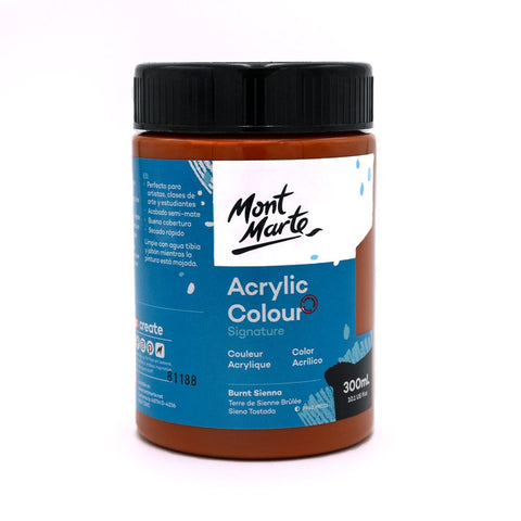 MM Studio Acrylic Paint 300ml - Burnt Sienna