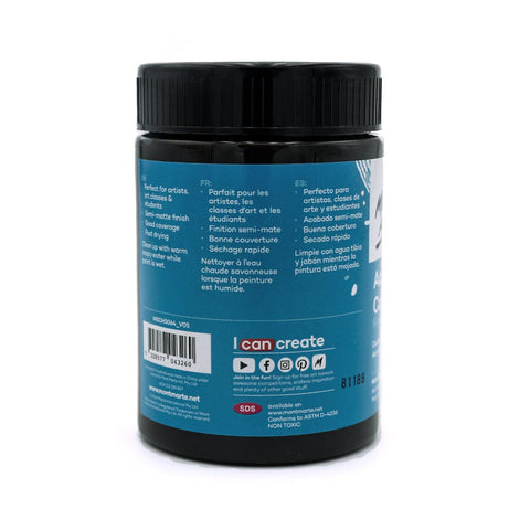 MM Studio Acrylic Paint 300ml - Mars Black