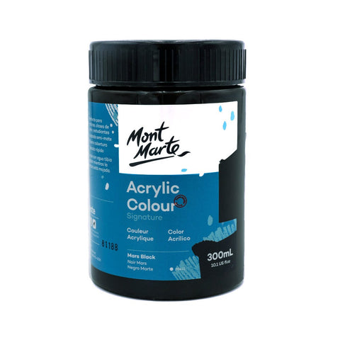 MM Studio Acrylic Paint 300ml - Mars Black