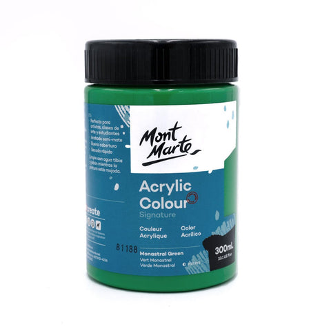 MM Studio Acrylic Paint 300ml - Monastral Green