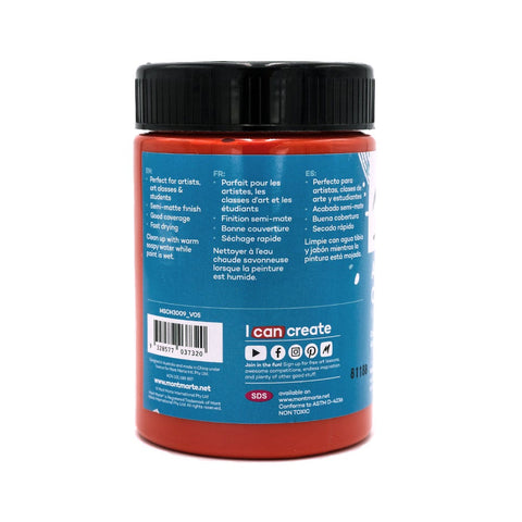 MM Studio Acrylic Paint 300ml - Vermillion