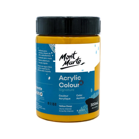 MM Studio Acrylic Paint 300ml - Yellow Deep