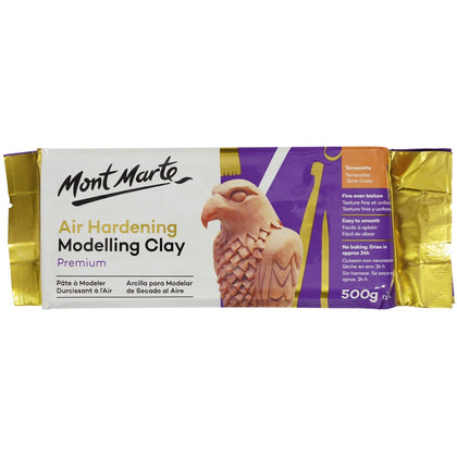 Air Hardening Modelling Clay Premium 500g (Terracotta) - Mont Marte