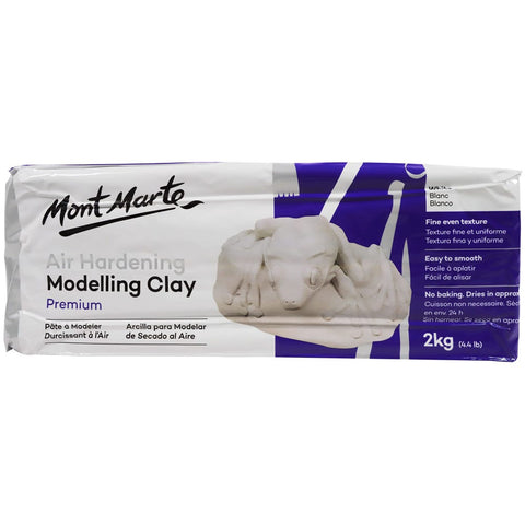 Air Hardening Modelling Clay Premium - White 2kg (4.4lb)