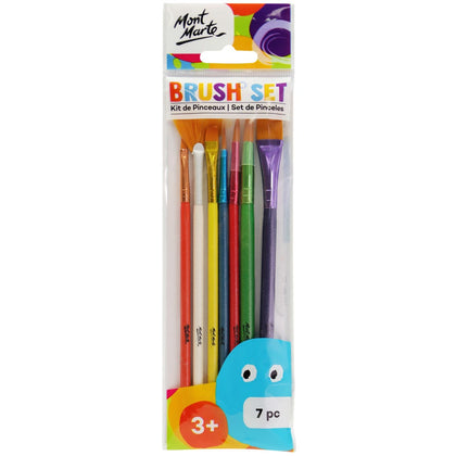 Set of children's colored brushes (universal) Brush Set 7pc