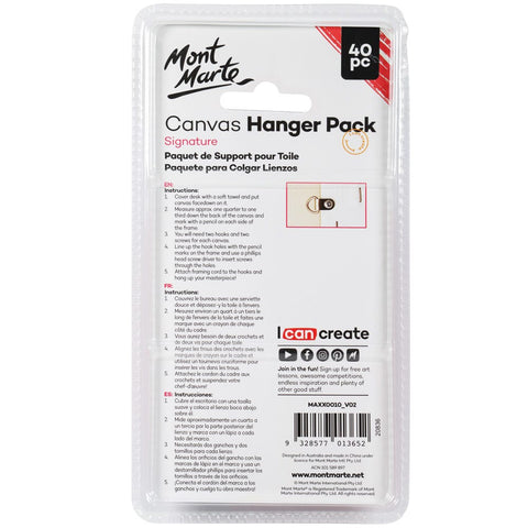 MM Canvas Hanger Pack Sml 20pce
