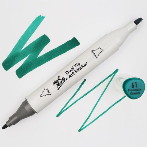 MM Dual Tip Art Marker - Peacock Green 61