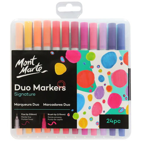 MM Adult Colouring Duo Markers 24pc – LUMINO