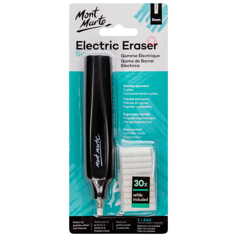 How to add highlights to a drawing with an electric eraser 