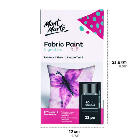 MM Fabric Paint Set 12pc x 20ml