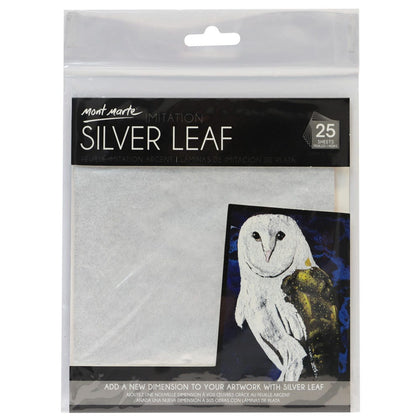 Imitation silver plates MM Imitation Silver Leaf 14x14cm 25 sheets