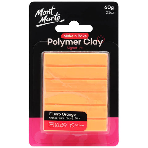 MM Make n Bake Polymer Clay 60g - Fluoro Orange