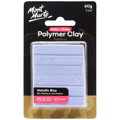 MM Make n Bake Polymer Clay 60g - Metallic Blue