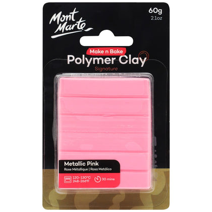Polymer clay (baking) Make n Bake Polymer Clay 60g - Metallic Pink 