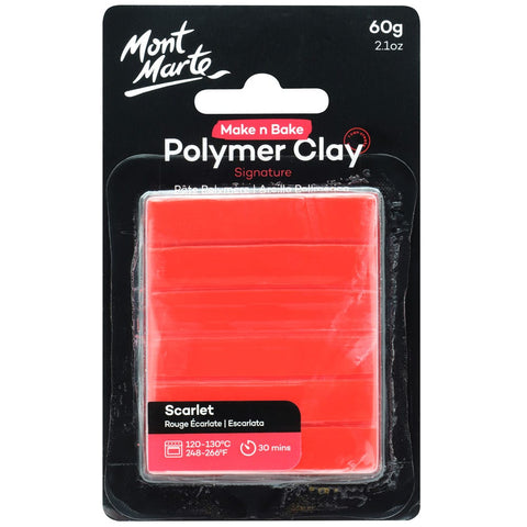 MM Make n Bake Polymer Clay 60g - Scarlet
