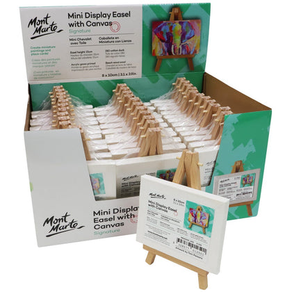 Small miniature easel MM Mini Display Easel w/Canvas 8x10cm