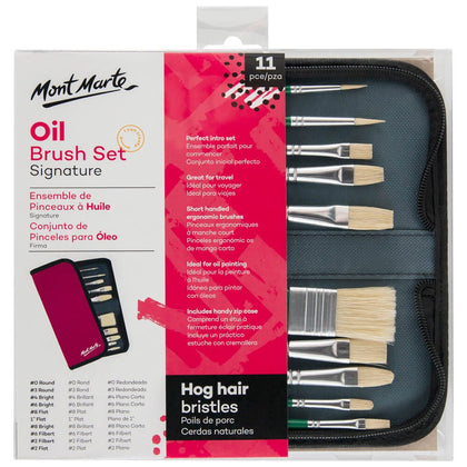 Brush set with pen (oil) - MontMarte