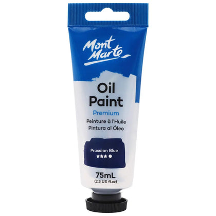 Mont Marte Premium Oil Paint, Prussian Blue, 75 ml