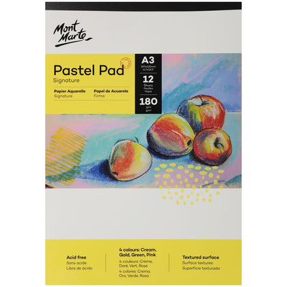 Pastel notebook in 4 colors (A3, 180gsm, 12 sheets) Mont Marte
