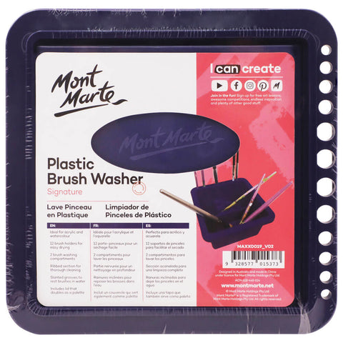 MM Brushwasher Twin Compartment Sq. Plastic