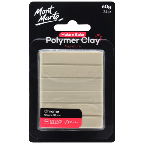 MM Make n Bake Polymer Clay 60g - Chrome