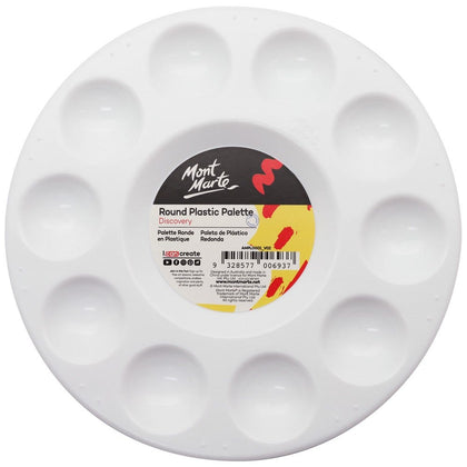 მრგვალი პლასტმასის პალიტრა Round Plastic Palette 17cm