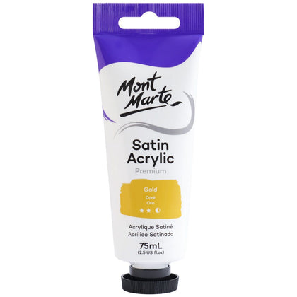 Golden acrylic paint MM Satin Acrylic 75ml - Gold