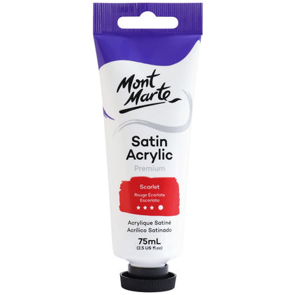 Acrylic paint MM Satin Acrylic 75ml - Scarlet