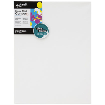 Загрунтованный холст на подрамнике 30x40 см MM Discovery Canvas Single Thick 30x40cm
