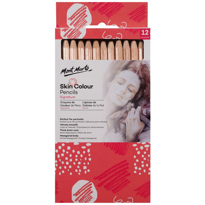 Colored pencils in skin tones (12 pieces) - Montmarte