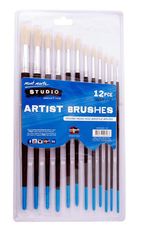 MM Studio Artist Brushes 12pc Round 1-12 BMSS0003