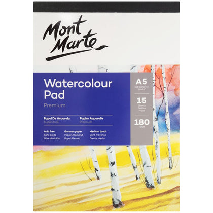 Watercolor Pad German Paper A5 180gsm 15sht