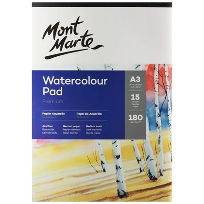Watercolor drawing pad MM Watercolor Pad German Paper A3 180gsm 15sht