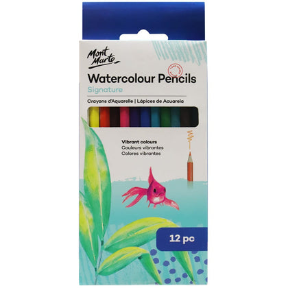Watercolor pencils set 12 colors MM Watercolor Pencils 12pc