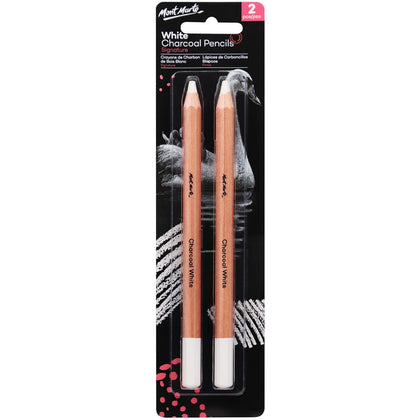 Белые угольные карандаши (толстые) White Charcoal Pencils Lge Hex 2шт