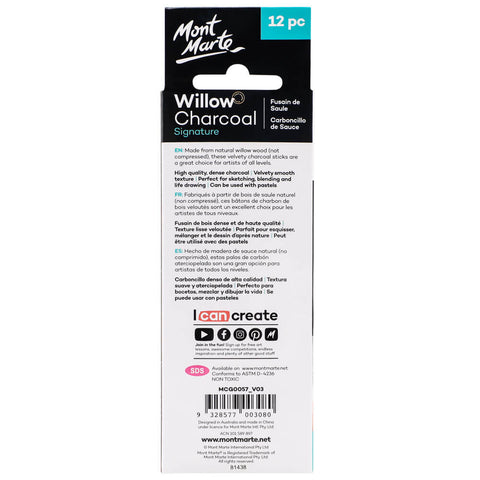 MM Willow Charcoal Pkt 12