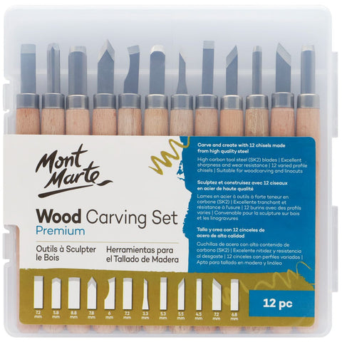 ხეზე სამუშაო ხელსაწყოები 12 ცალი - MM Wood Carving Set 12pc