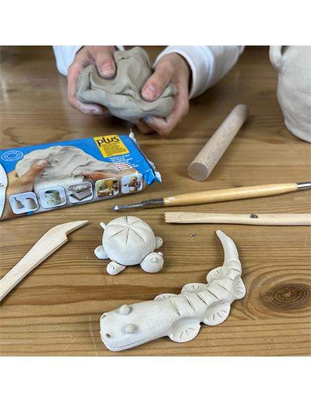 SIO - 2 Plus White 5kg/კგ თეთრი ჰაერზე შრობადი თიხა, მოზარდები და უფროსები - LUMINO