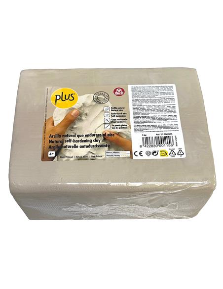 SIO - 2 Plus White 5kg/კგ თეთრი ჰაერზე შრობადი თიხა, მოზარდები და უფროსები - LUMINO